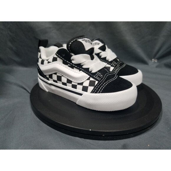 Vans Toddler Shoes Black & White Checkered Lace Old Skool Sneakers Size 6 - Picture 5 of 10